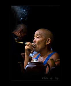 丽人行作品：茶馆里的老茶客