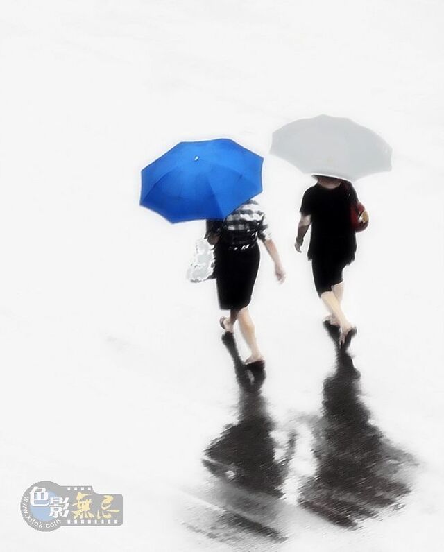 漫步行作品：雨