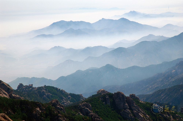 海边森林作品：崂顶远眺