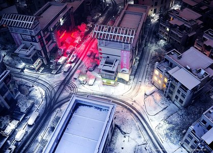 mamushangdi作品：小区雪景