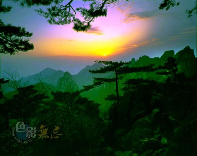 宁水清清作品：黄山日出