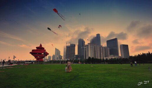 qdll作品：青岛夏日的傍晚