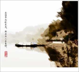 都市隐者作品：春潮带雨晚来急