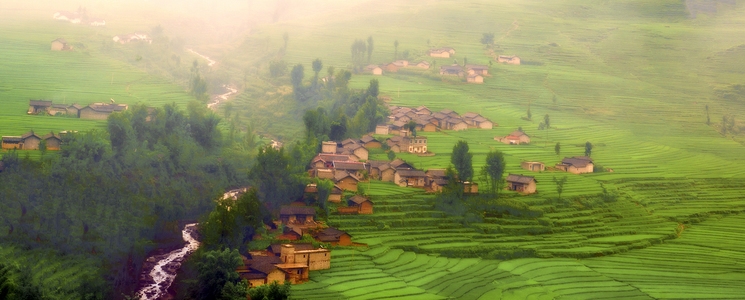 与风随行作品：山村