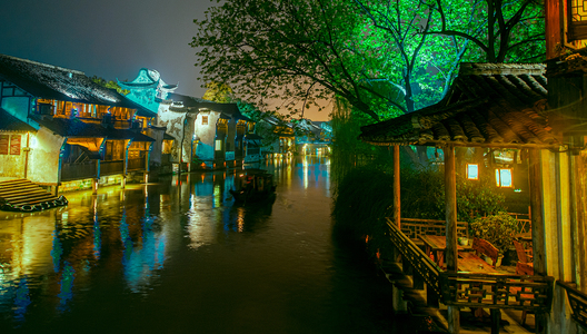 与风随行作品：夜半钟声到客船