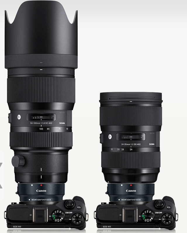 适马art 18-35mm和50-100mm f1.