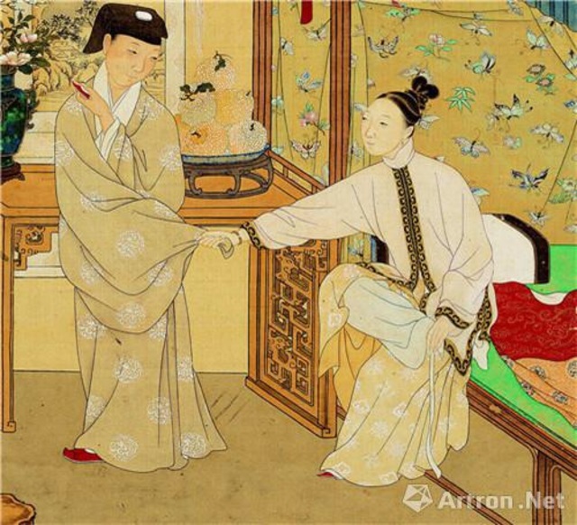 清·纽枢《行乐图》册(部分),广东省博物馆藏  本帖由 iphone7,2